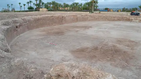 Una de las cuatro balsas de época romana que se han documentado en el campo de Elche. Una de las cuatro balsas de época romana que se han documentado en el campo de Elche.
