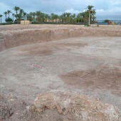 Una de las cuatro balsas de época romana que se han documentado en el campo de Elche. 