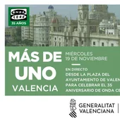 Más de uno Valencia con Begoña Perpiñá y Andrea Agut celebramos el 35 aniversario de Onda Cero Más de uno Valencia con Begoña Perpiñá y Andrea Agut celebramos el 35 aniversario de Onda Cero