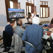 Reunión en la Diputación de Alicante del jurado encargado de la elección del proyecto del futuro Palacio de Congresos de Elche.