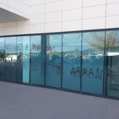 La pintada en la sede del PP en Castellón La pintada en la sede del PP en Castellón