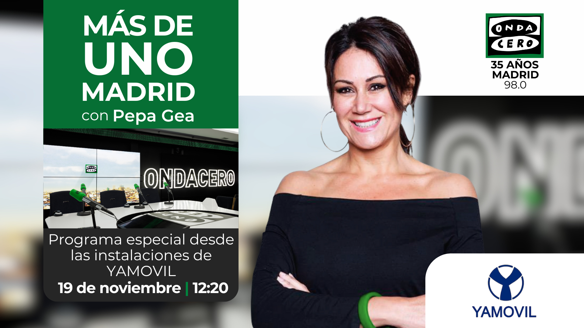 'Más de uno Madrid', con Pepa Gea, en directo desde las instalaciones de YAMOVIL 'Más de uno Madrid', con Pepa Gea, en directo desde las instalaciones de YAMOVIL