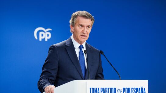 Feijóo en su rueda de prensa tras la condena al fiscal general