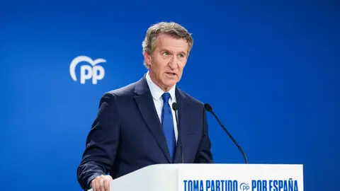 Feijóo en su rueda de prensa tras la condena al fiscal general Feijóo en su rueda de prensa tras la condena al fiscal general