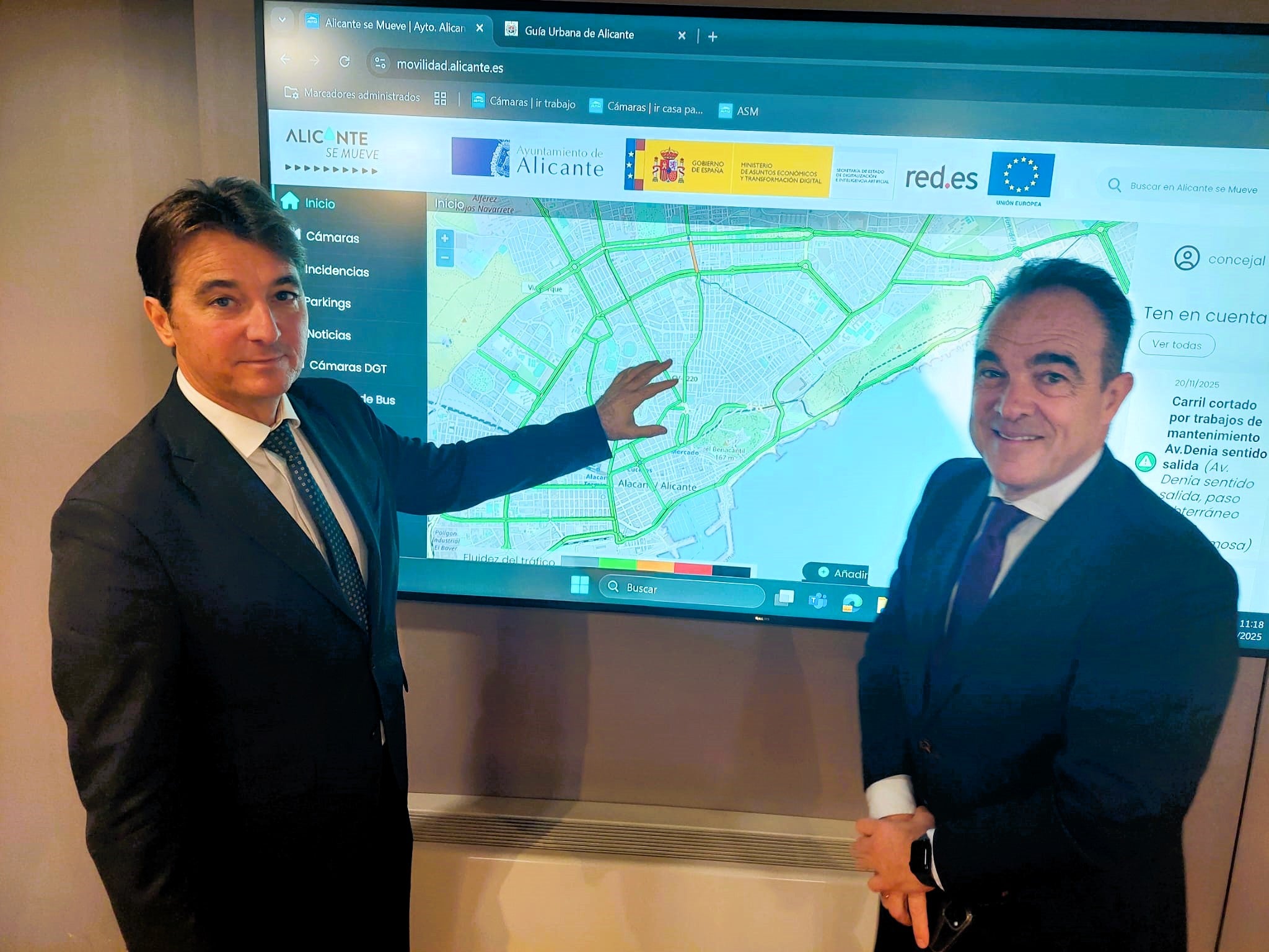 La plataforma digital ‘Alicante se mueve’ muestra información del tráfico en tiempo real La plataforma digital ‘Alicante se mueve’ muestra información del tráfico en tiempo real