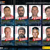 La Policía Nacional solicita la colaboración ciudadana para detener a los fugitivos más buscados en España