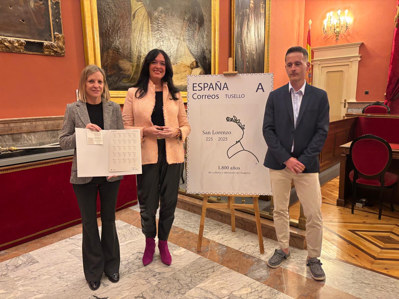 Huesca presenta el sello postal conmemorativo del 1.800 aniversario del nacimiento de San Lorenzo Huesca presenta el sello postal conmemorativo del 1.800 aniversario del nacimiento de San Lorenzo