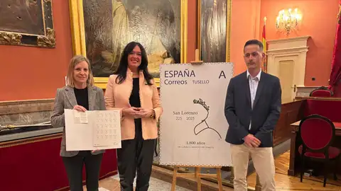 Huesca presenta el sello postal conmemorativo del 1.800 aniversario del nacimiento de San Lorenzo Huesca presenta el sello postal conmemorativo del 1.800 aniversario del nacimiento de San Lorenzo