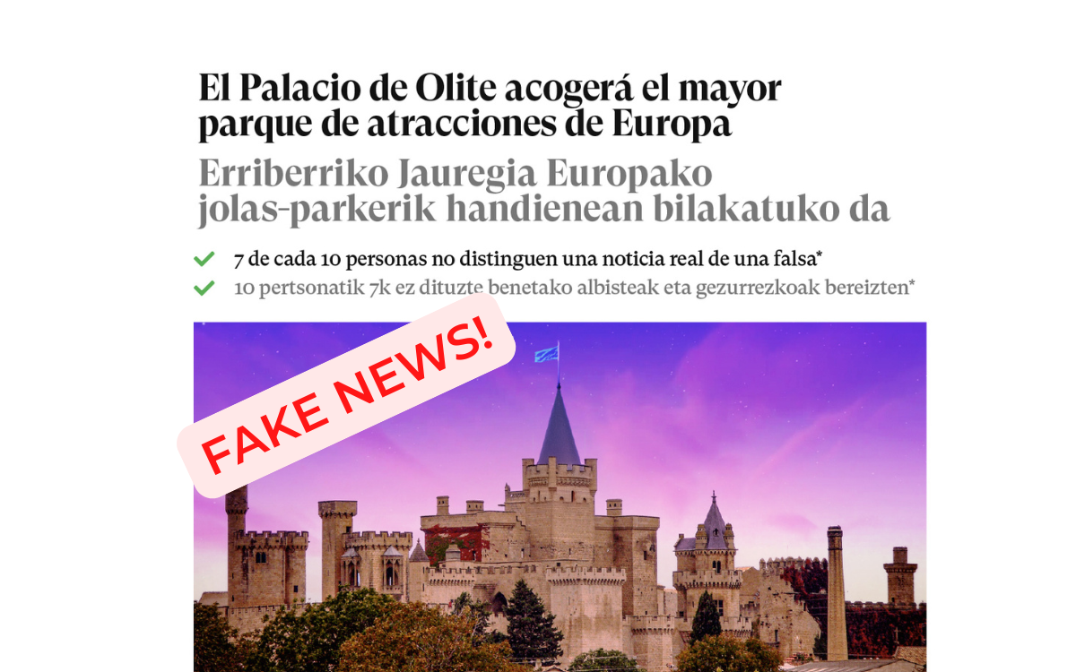 'Que no te la líen': el Gobierno de Navarra reivindica la información veraz y plural con una campaña basada en ‘fake news’ forales 'Que no te la líen': el Gobierno de Navarra reivindica la información veraz y plural con una campaña basada en ‘fake news’ forales