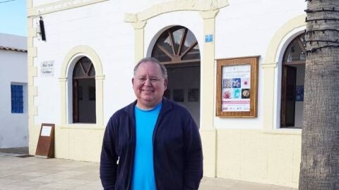 El conocido historiador y profesor de Instituto Santiago Colomar tras la entrevista