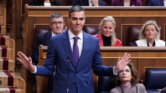 Pedro Sánchez en la sesión de control al Gobierno