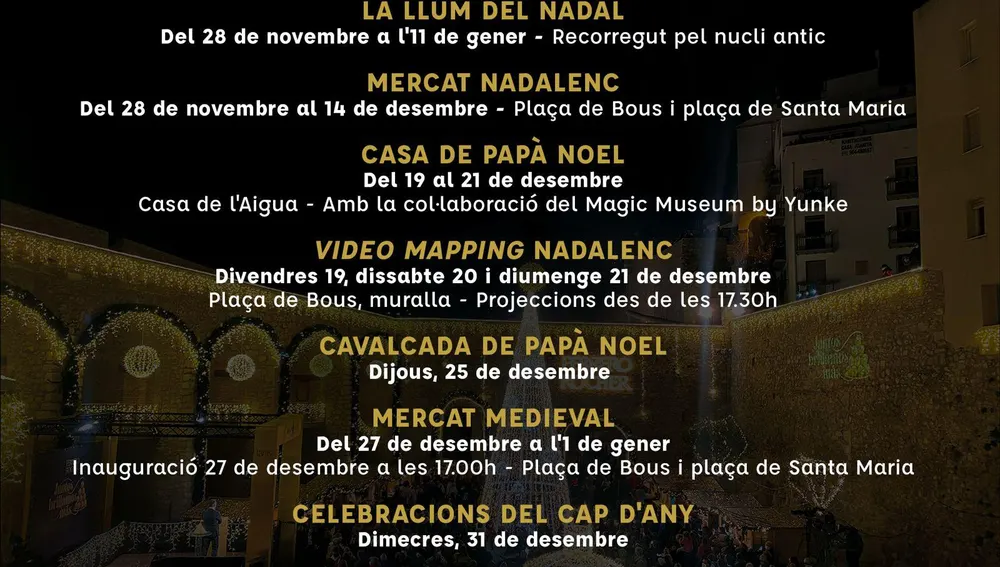 Programación navideña en Peñíscola. Programación navideña en Peñíscola.