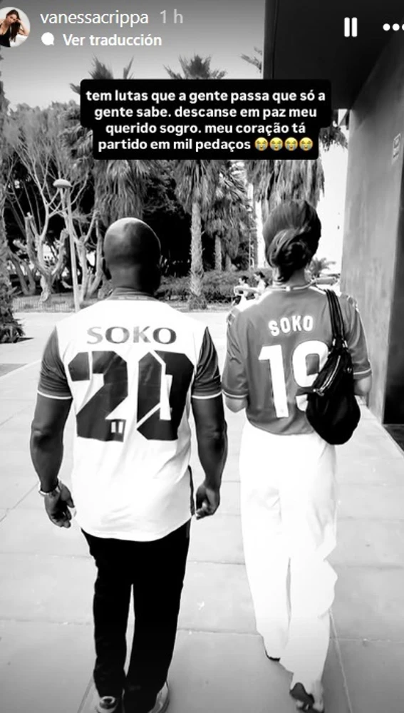 Vanessa Grippa junto a su suegro Vanessa Grippa junto a su suegro