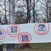 Pancartas con dianas aparecida en el campus alavés de la EHU Pancartas con dianas aparecida en el campus alavés de la EHU