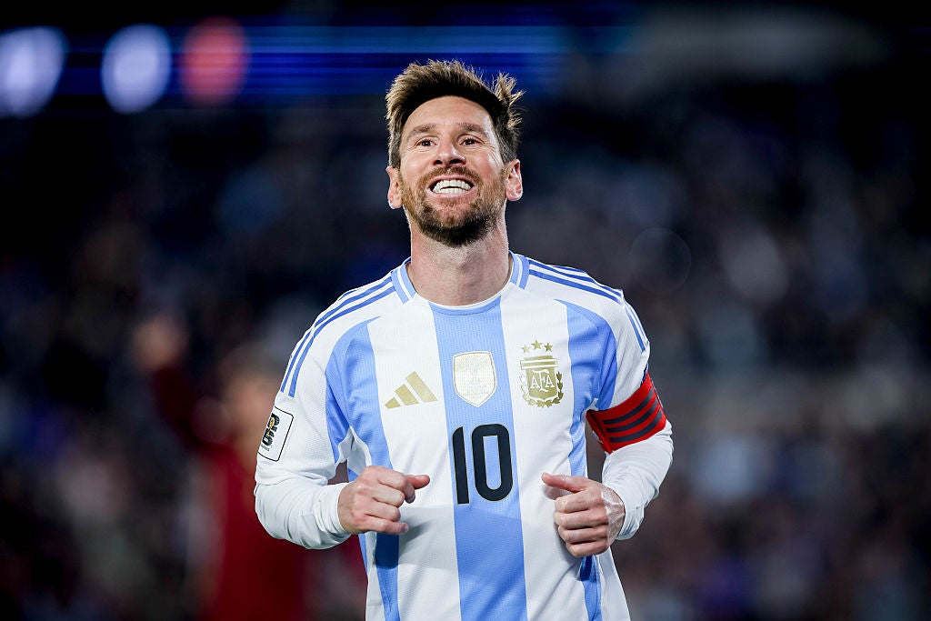 Leo Messi durante un partido con la selección argentina Leo Messi durante un partido con la selección argentina