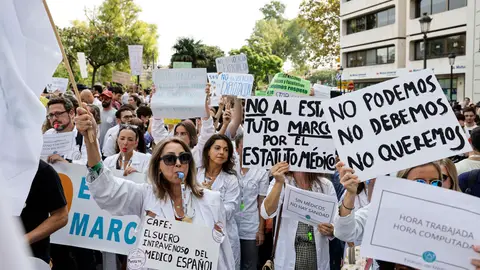 Protesta de médicos contra el Estatuto Marco propuesta por el Ministerio de Sanidad. Protesta de médicos contra el Estatuto Marco propuesta por el Ministerio de Sanidad.