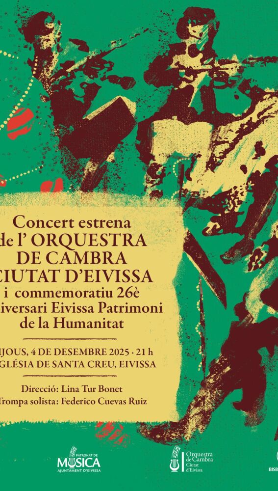 Cartel del concierto en el que se presenta la nueva Orquestra de Cambra Ciutat d'Eivissa