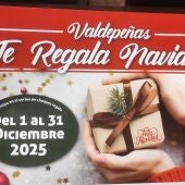 Cartel campaña 'Valdepeñas te regala Navidad'
