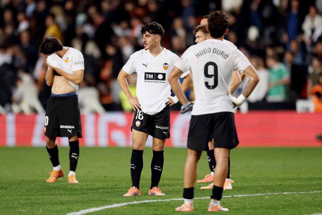 Un gol de Hugo Duro rescata un punto para el Valencia Un gol de Hugo Duro rescata un punto para el Valencia
