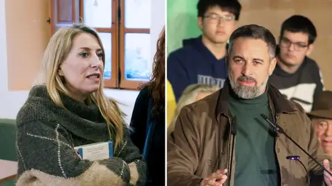 Montaje María Guardiola y Santiago Abascal Montaje María Guardiola y Santiago Abascal