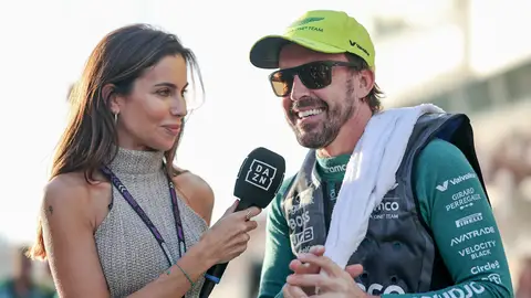 Melissa Jiménez y Fernando Alonso en el premio de Abu Dhabi del año pasado Melissa Jiménez y Fernando Alonso en el premio de Abu Dhabi del año pasado