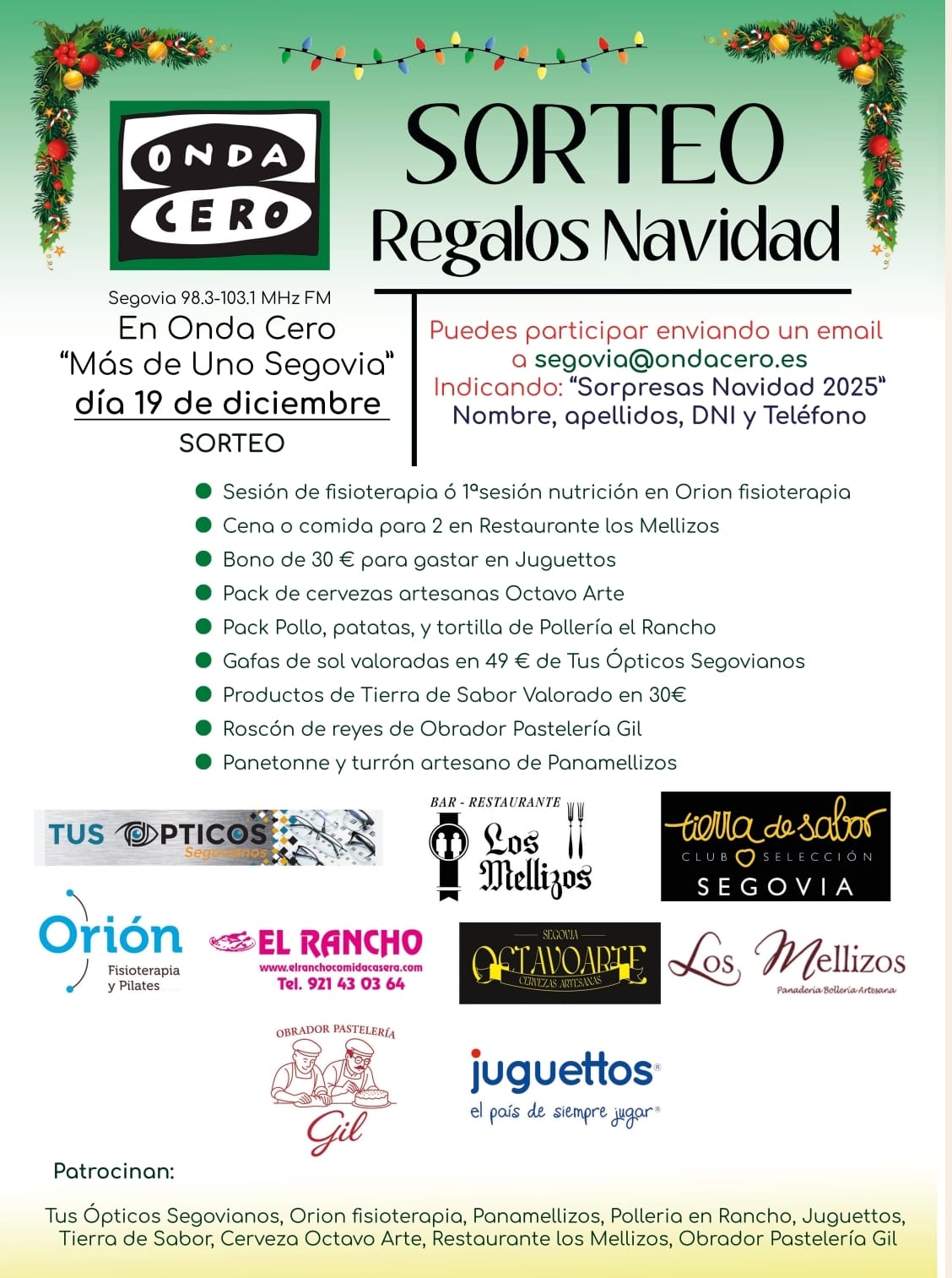 Participa en el sorteo de regalos Participa en el sorteo de regalos