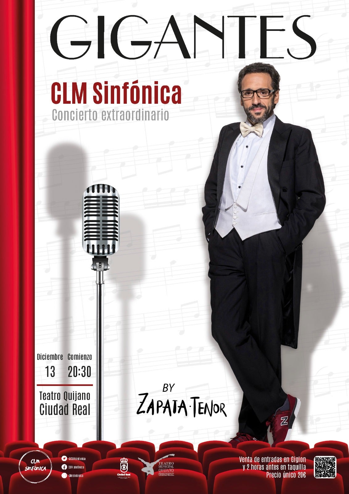 El tenor José Manuel Zapata y Clm Sinfónica actuarán este sábado en el Teatro Quijano El tenor José Manuel Zapata y Clm Sinfónica actuarán este sábado en el Teatro Quijano