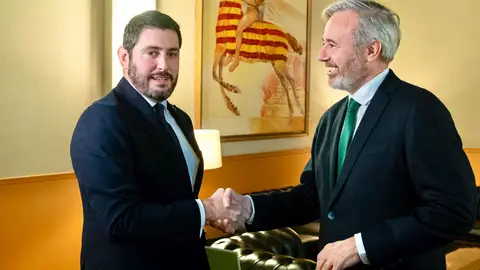 El presidente Azcón y el líder de VOX se reunieron ayer para hablar de los presupuestos El presidente Azcón y el líder de VOX se reunieron ayer para hablar de los presupuestos