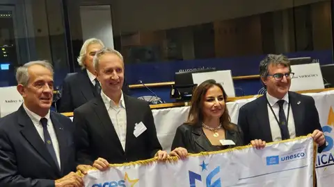 Andrés recoge en Bruselas el galardón que ratifica a Palencia como 'Ciudad Europea del Deporte 2026' .