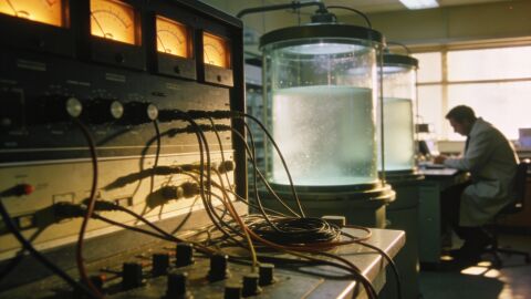 Imagen de laboratorio retro