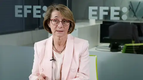 La presidenta de la Conferencia de Rectores y Rectoras de las Universidades Españolas (CRUE), Eva Alcón, rectora de la UJI (Castellón) durante una entrevista con EFE en Madrid. La presidenta de la Conferencia de Rectores y Rectoras de las Universidades Españolas (CRUE), Eva Alcón, rectora de la UJI (Castellón) durante una entrevista con EFE en Madrid.