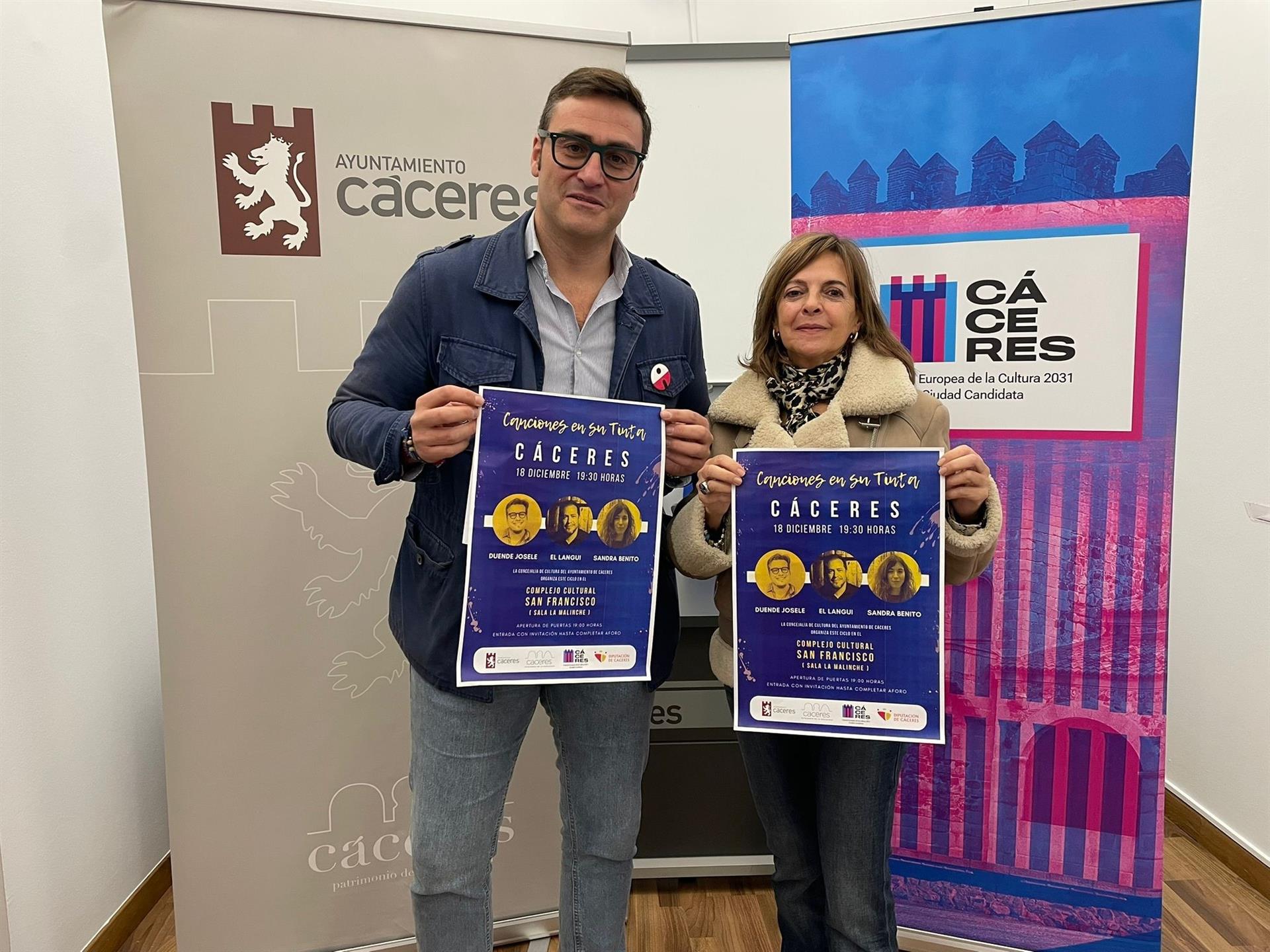 'El Langui', Duende Josele y la poeta Sandra Benito protagonizan en Cáceres el programa 'Canciones en su tinta' 'El Langui', Duende Josele y la poeta Sandra Benito protagonizan en Cáceres el programa 'Canciones en su tinta'