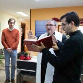 Bendición de las instalaciones de Onda Cero Ciudad Real por el Obispo Don Abilio Martínez.