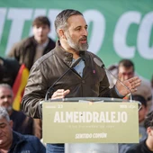 El líder de Vox, Santiago Abascal, en un acto en Extremadura El líder de Vox, Santiago Abascal, en un acto en Extremadura