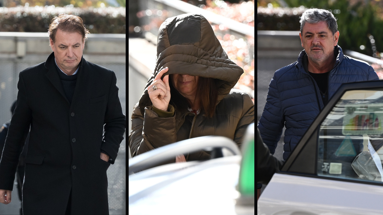 Leire Díez, Vicente Fernández y Antxon Alonso abandonan a pie la Audiencia Nacional tras quedar en libertad Leire Díez, Vicente Fernández y Antxon Alonso abandonan a pie la Audiencia Nacional tras quedar en libertad