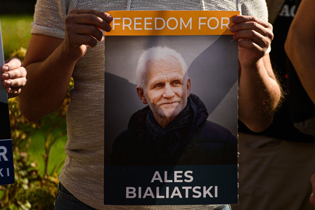 El premio Nobel de la Paz, Ales Bialiatski El premio Nobel de la Paz, Ales Bialiatski