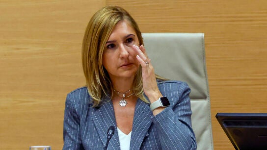 La exconsellera valenciana de Justicia e Interior Salom&eacute; Pradas durante su comparecencia en la comisi&oacute;n del Congreso sobre la dana/ EFE/ Javier Liz&oacute;n