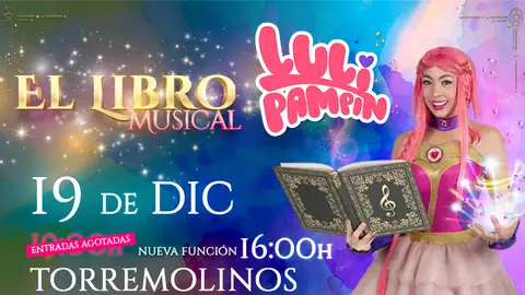 Luli Pampín llega a Torremolinos con su espectáculo “El Libro Musical” el 19 de diciembre Luli Pampín llega a Torremolinos con su espectáculo “El Libro Musical” el 19 de diciembre