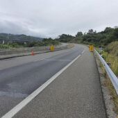 Obras de acondicionamento do viaducto da autovía Dozón- Ourense sobre o río Barbantiño