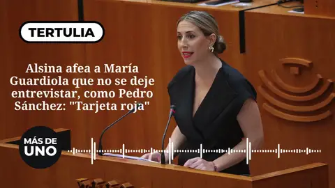 Alsina afea a María Guardiola que no se deje entrevistar, como Pedro Sánchez: "Tarjeta roja" Alsina afea a María Guardiola que no se deje entrevistar, como Pedro Sánchez: "Tarjeta roja"