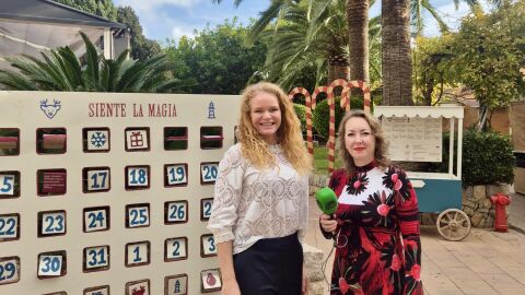 Corinna Graf, Consejera Delegada de Puerto Portals, con Elka Dimitrova en un programa especial de M&aacute;s de Uno Mallorca desde el Christmas Market. 