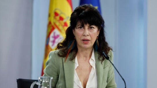 La ministra de Igualdad, Ana Redondo, durante la rueda de prensa posterior al Consejo de Gobierno 