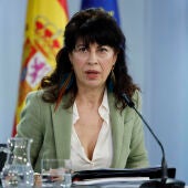 La ministra de Igualdad, Ana Redondo, durante la rueda de prensa posterior al Consejo de Gobierno 