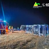 El cambión articulado tras el accidente en la A-4