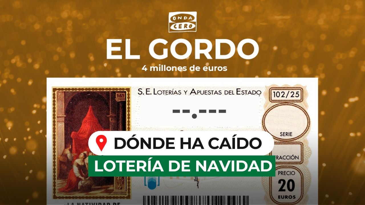 Dónde ha caído el Gordo de la Lotería de Navidad 2025 Dónde ha caído el Gordo de la Lotería de Navidad 2025