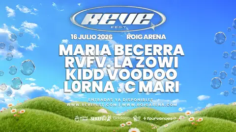 María Becerra, RVFV y la Zowi actuarán el 16 de julio en Roig Arena dentro del REVE FEST María Becerra, RVFV y la Zowi actuarán el 16 de julio en Roig Arena dentro del REVE FEST