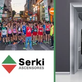 San Silvestre en 'Sube con Ascensores Serki'. San Silvestre en 'Sube con Ascensores Serki'.