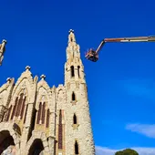 Trabajos de refuerzo de la seguridad en la torre del Santuario de Santa María Magdalena de Novelda. Trabajos de refuerzo de la seguridad en la torre del Santuario de Santa María Magdalena de Novelda.