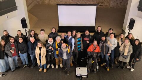 El equipo de Sal de la Fila prepara la cita para el domingo en el teatro Tagoba. El equipo de Sal de la Fila prepara la cita para el domingo en el teatro Tagoba.