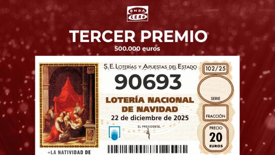 Comprueba el Tercer Premio de la Loter&iacute;a de Navidad 2025